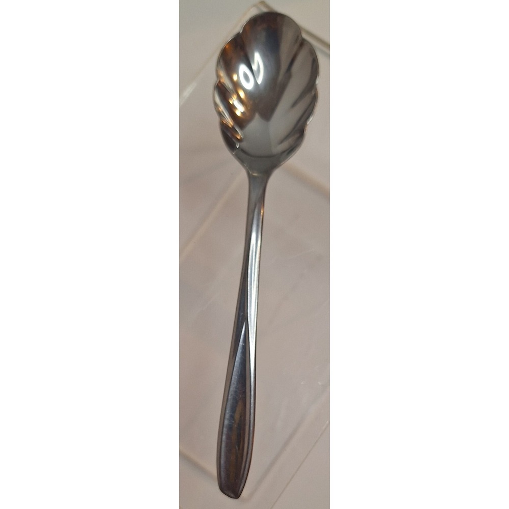 vintage silco‎ stainless flatware panorama Shell sugar spoon